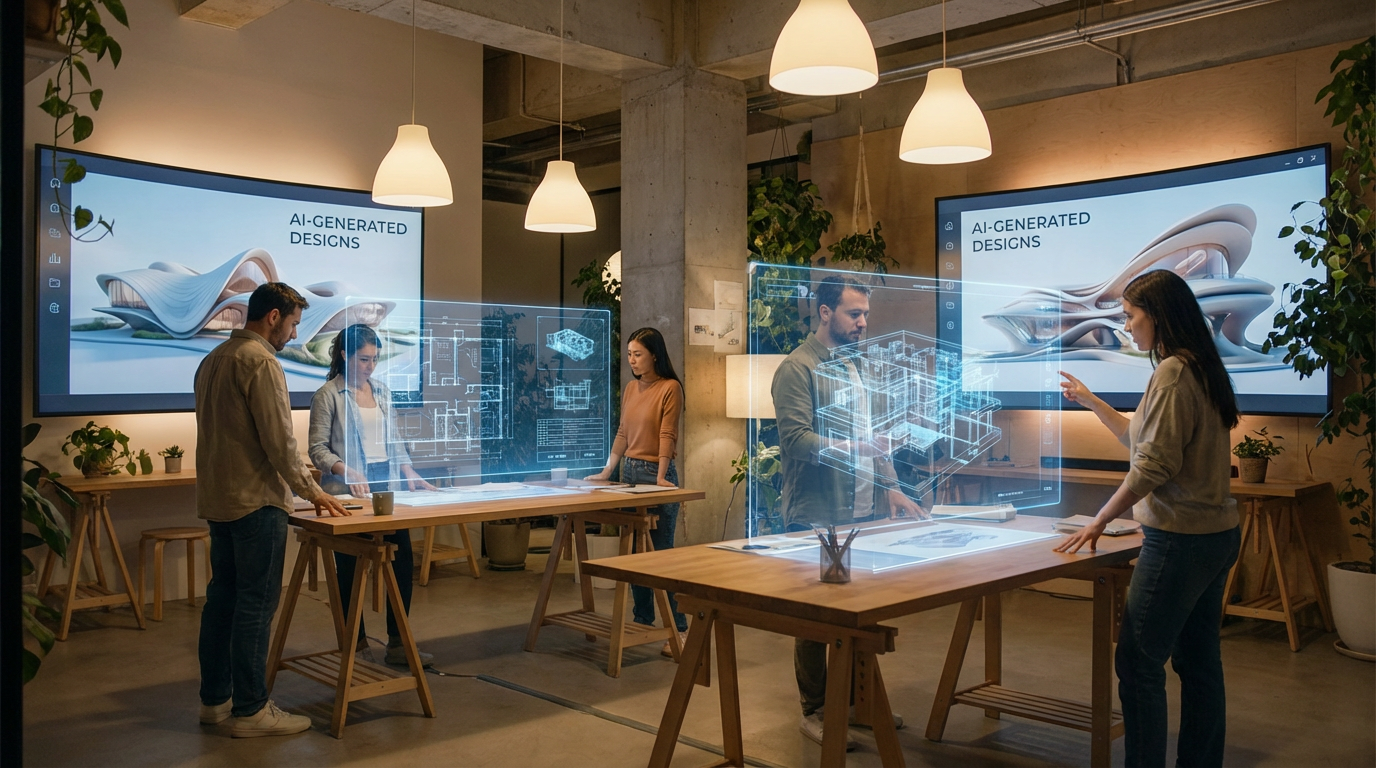 AI-generated architectural design visualization