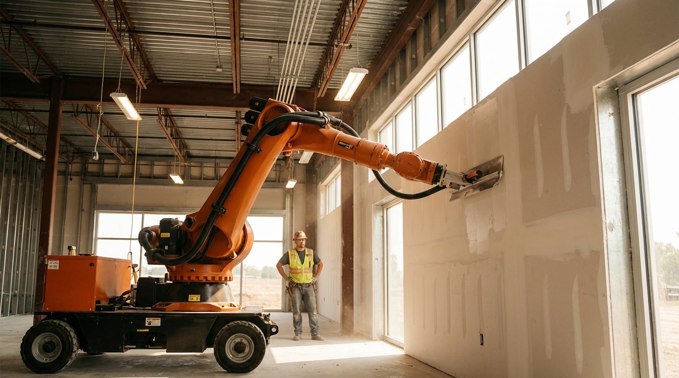 Your Drywall Finisher's Shoulder Gave Out at 47. A Robot Just Did His Week's Work in Two Days.