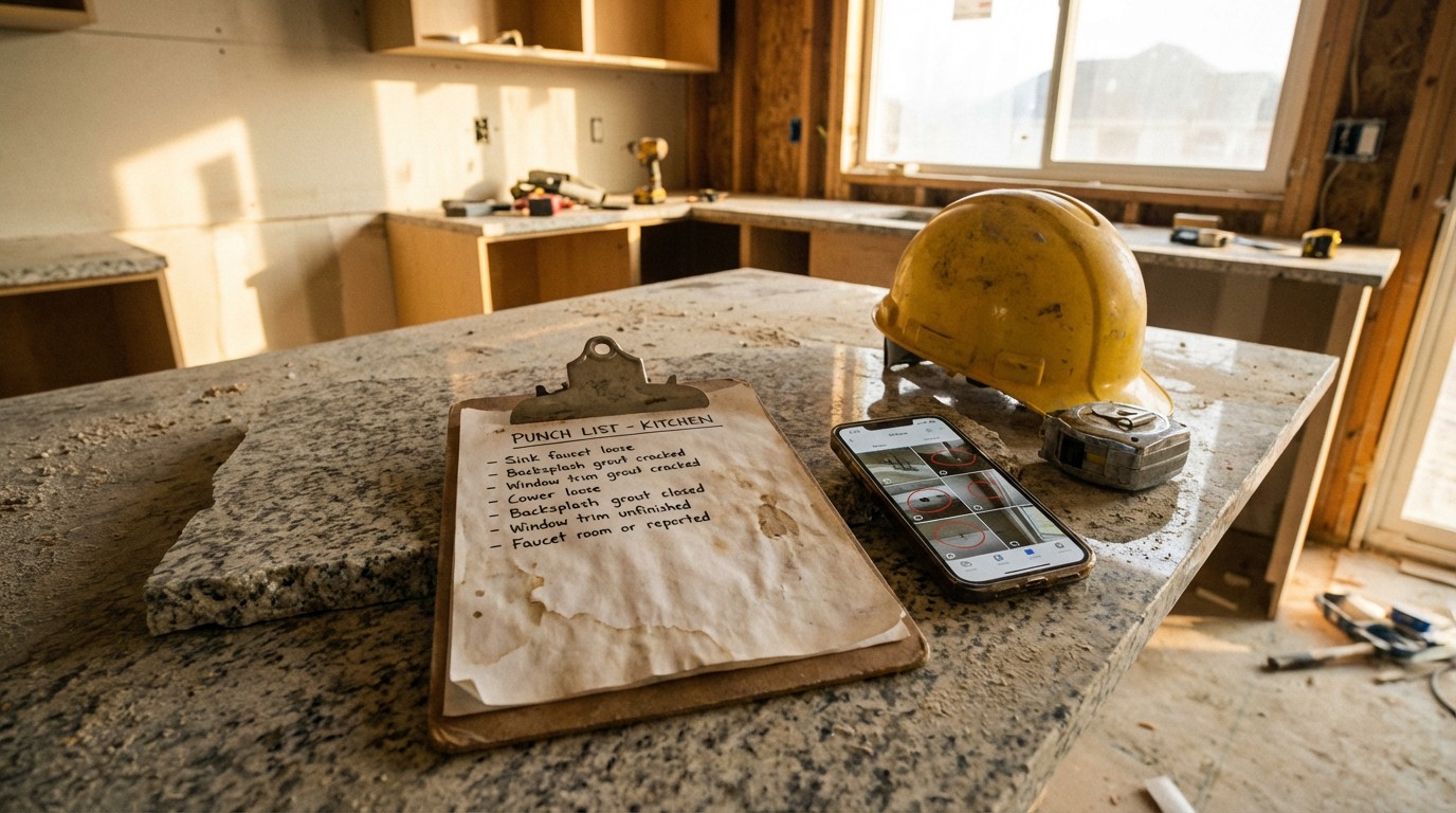 AI punch list closeout photo documentation