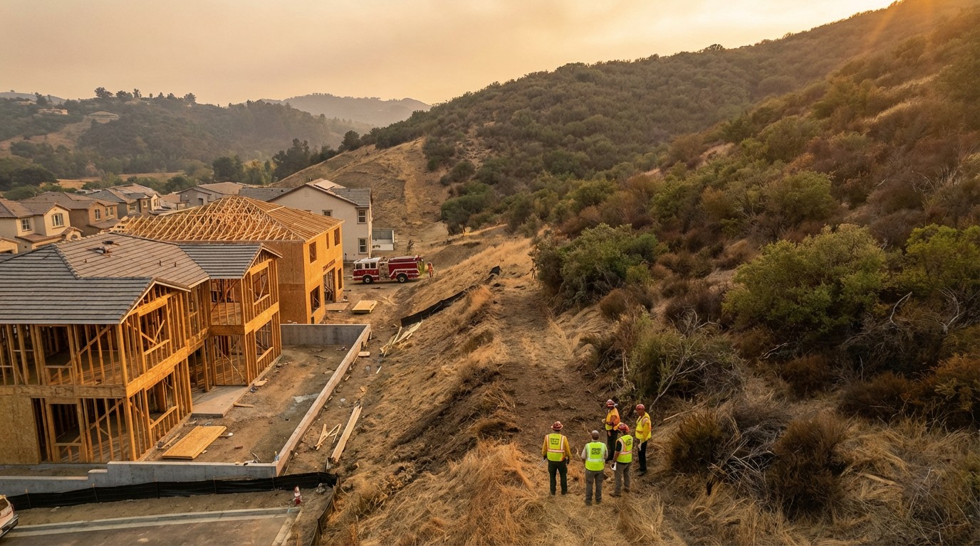 AI wildfire risk assessment for new home construction