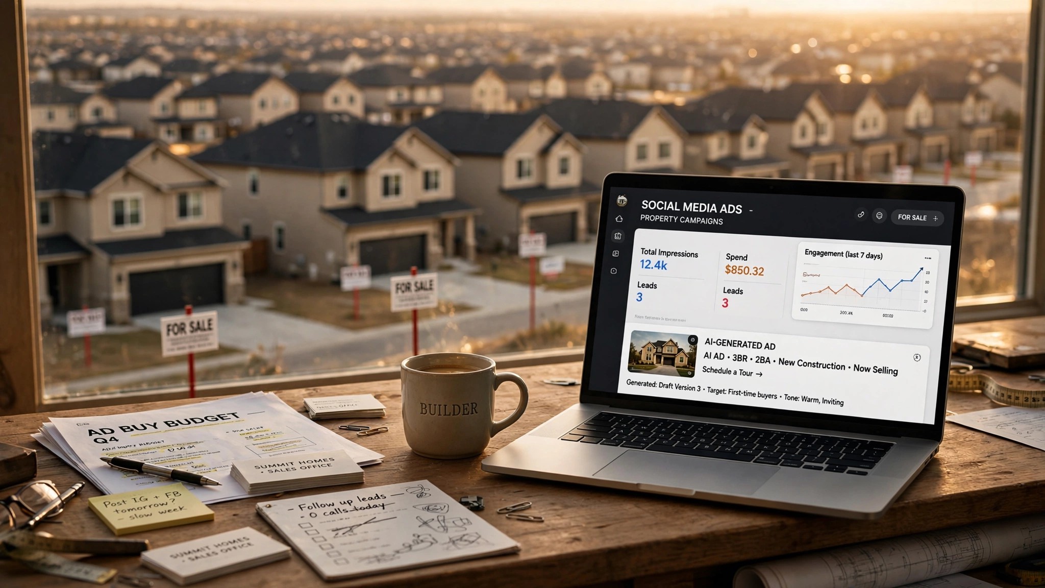 Builders Lost $7.8 Billion on Unsold Homes This Year. Their AI Budget Went to Instagram Ads.